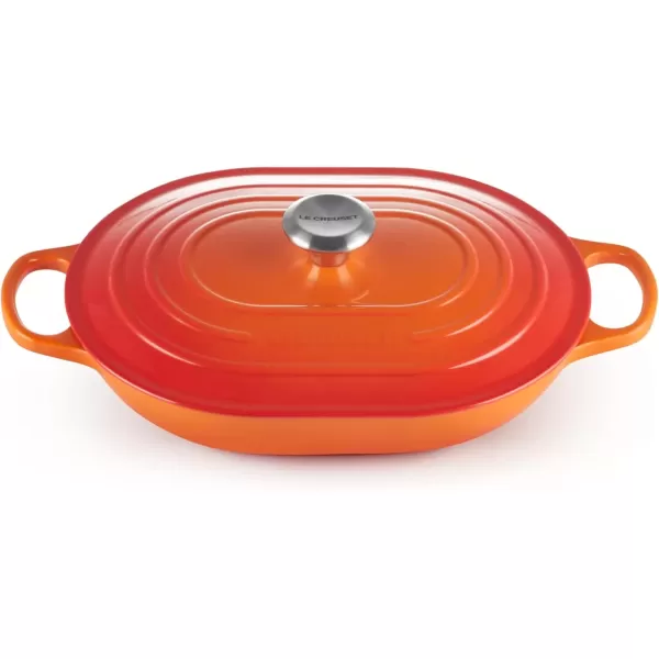 imageLe Creuset Enameled Cast Iron Signature Oval Casserole 375 qt MarseilleFlame