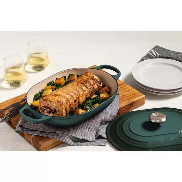imageLe Creuset Enameled Cast Iron Signature Oval Casserole 375 qt MarseilleFlame