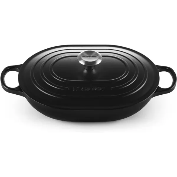 imageLe Creuset Enameled Cast Iron Signature Oval Casserole 375 qt MarseilleLicorice