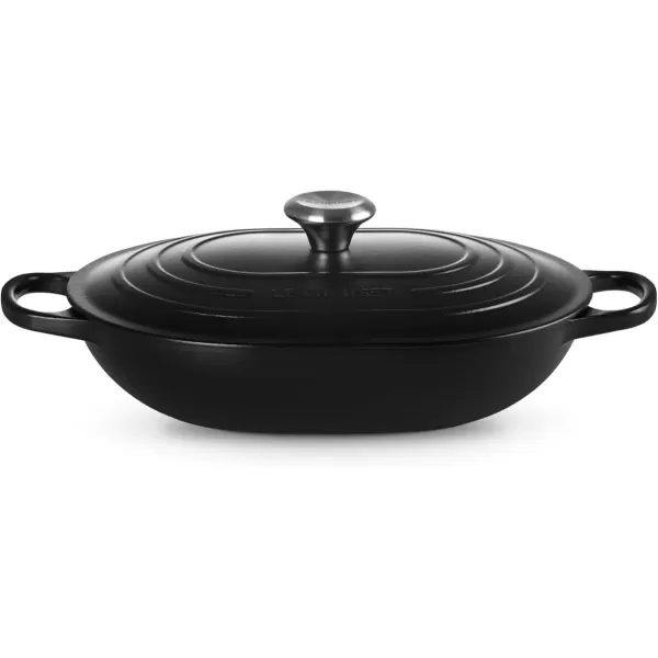 imageLe Creuset Enameled Cast Iron Signature Oval Casserole 375 qt MarseilleLicorice