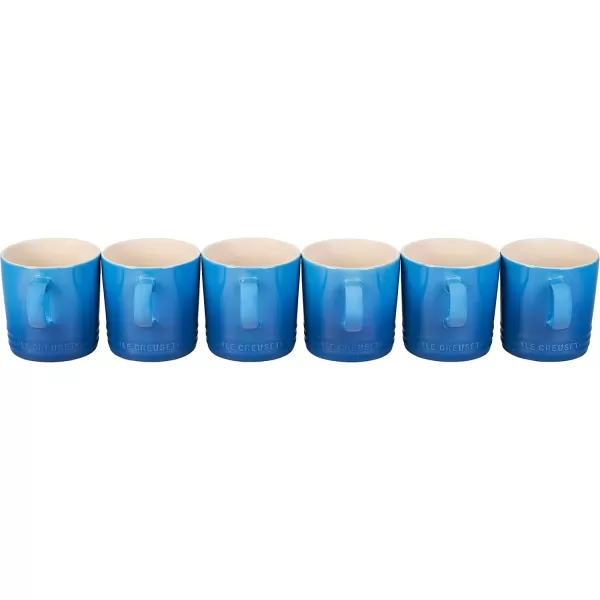 imageLe Creuset Stoneware Set of 6 London Mugs 12 oz Each ShallotMarseille