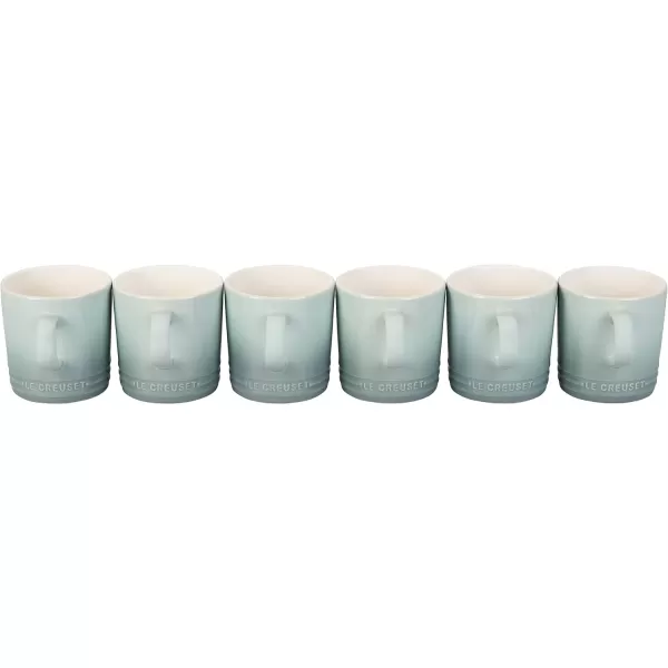 imageLe Creuset Stoneware Set of 6 London Mugs 12 oz Each ShallotSea Salt