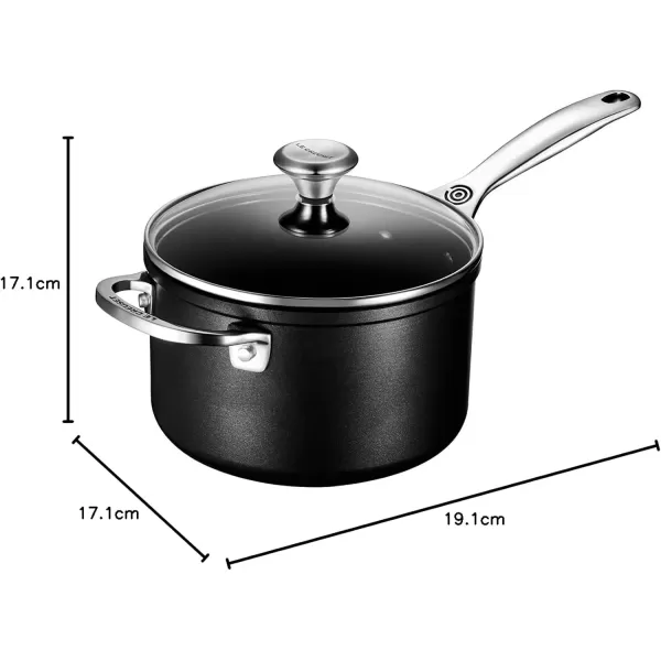 imageLe Creuset Toughened Nonstick PRO Saucepan With Glass Lid 3 qt0 Quarts