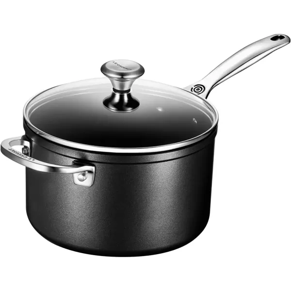 imageLe Creuset Toughened Nonstick PRO Saucepan With Glass Lid 3 qt4 Quarts