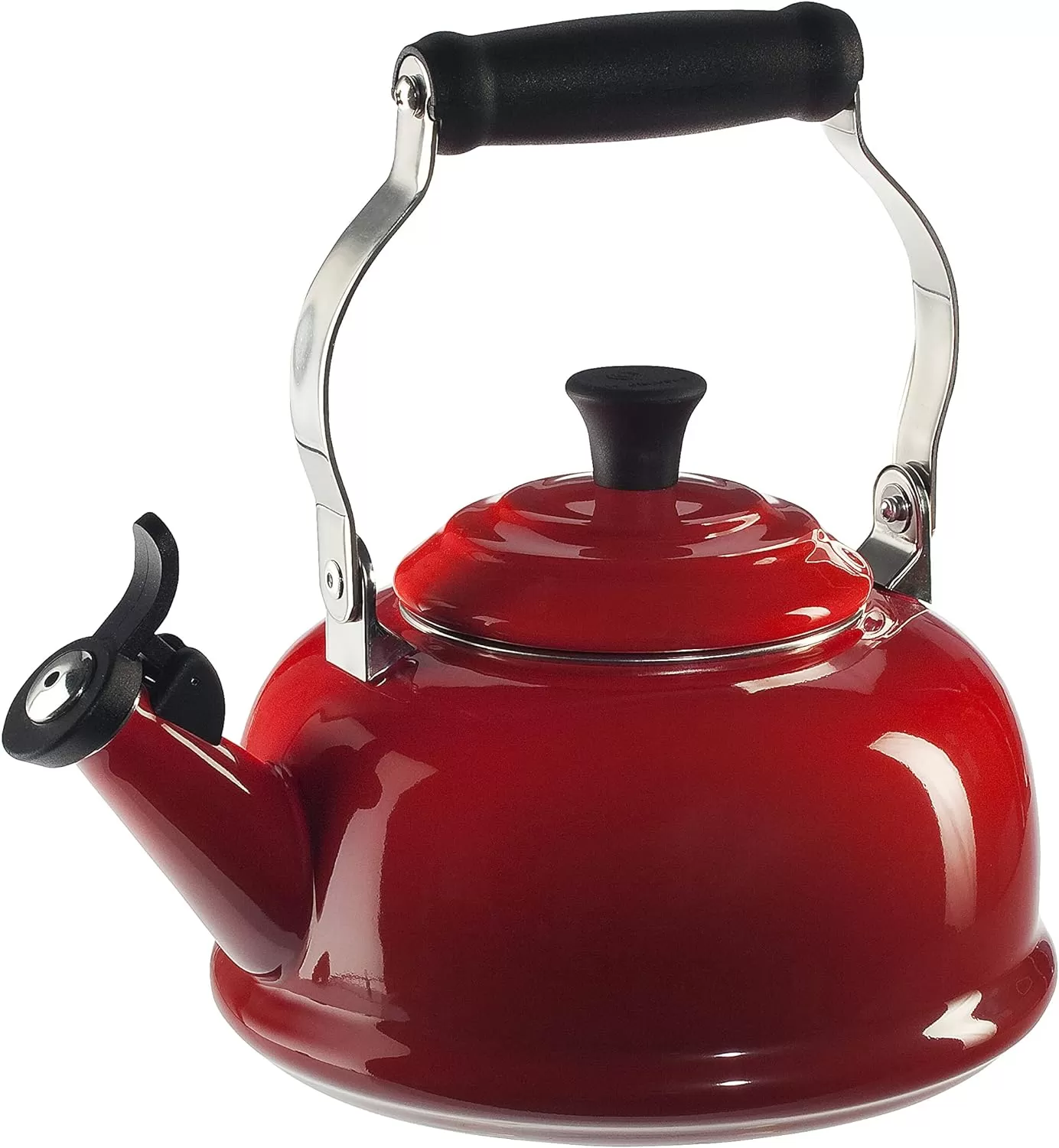 imageLe Creuset Enamel On Steel Whistling Tea Kettle 17 qt FlameCerise