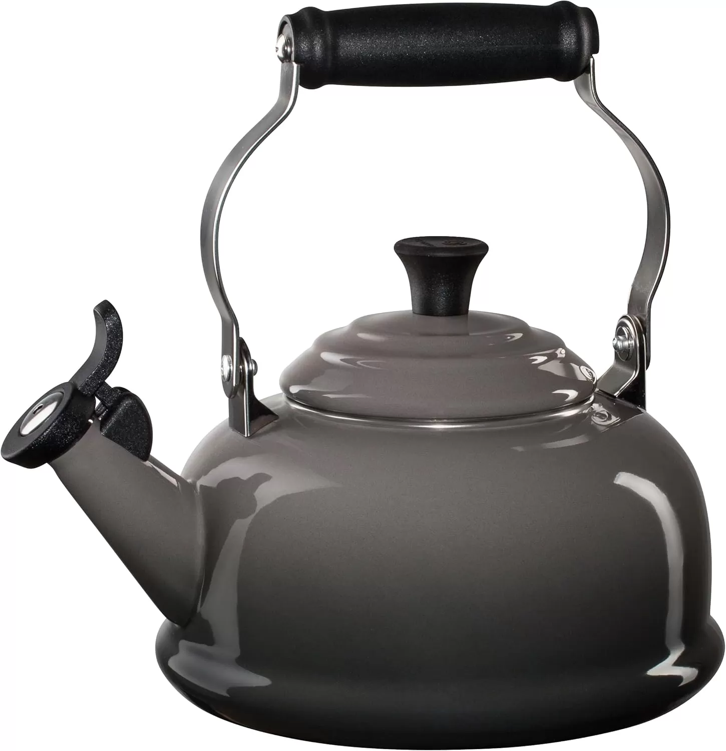 imageLe Creuset Enamel On Steel Whistling Tea Kettle 17 qt FlameOyster