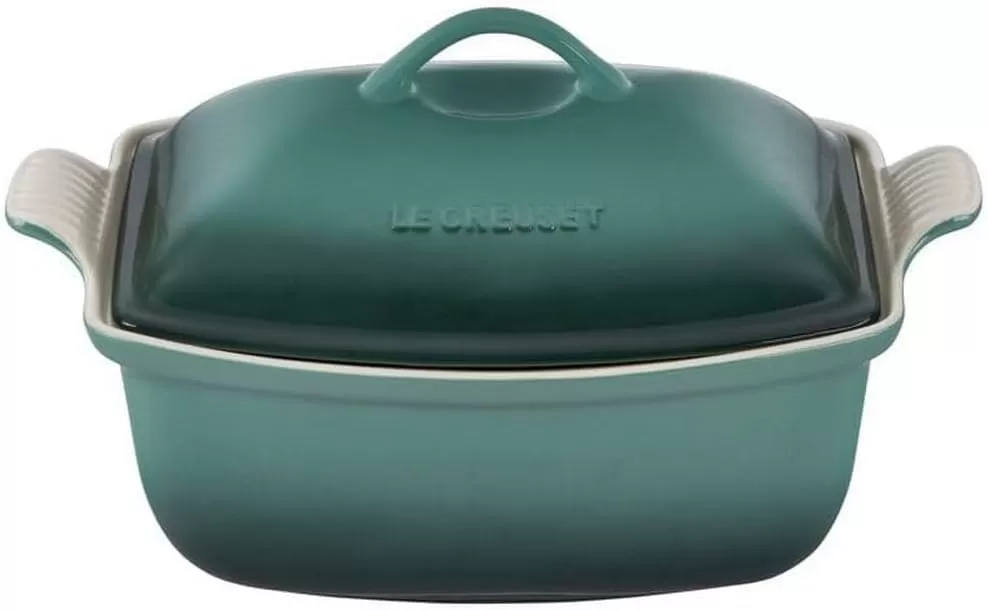 imageLe Creuset Heritage Stoneware Deep Baker with Lid 45 qt CeriseArtichuat