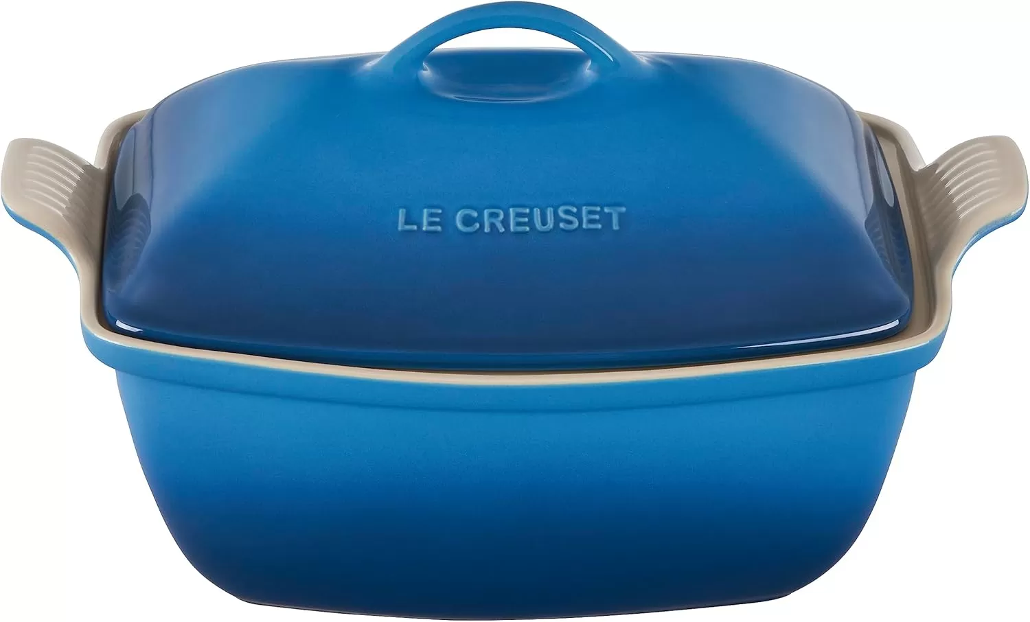 imageLe Creuset Heritage Stoneware Deep Baker with Lid 45 qt CeriseMarseille