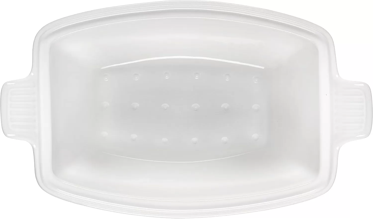 imageLe Creuset Heritage Stoneware Deep Baker with Lid 45 qt CeriseWhite