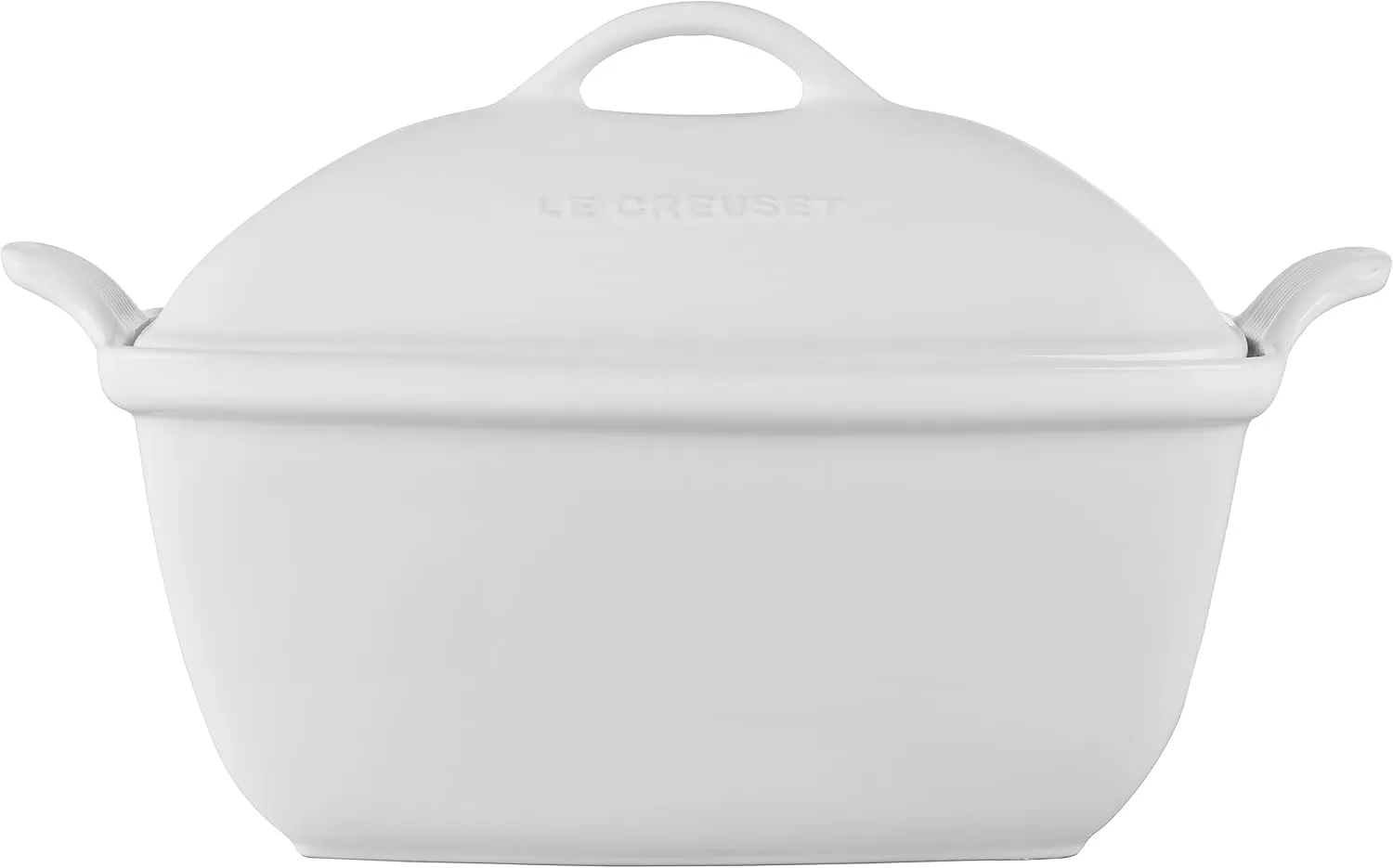 imageLe Creuset Heritage Stoneware Deep Baker with Lid 45 qt CeriseWhite