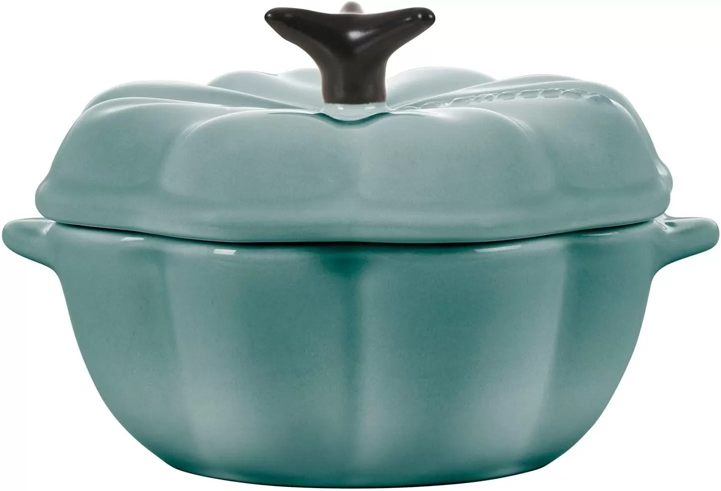 imageLe Creuset Stoneware Figural Pumpkin Petite Cocotte 12oz Persimmon