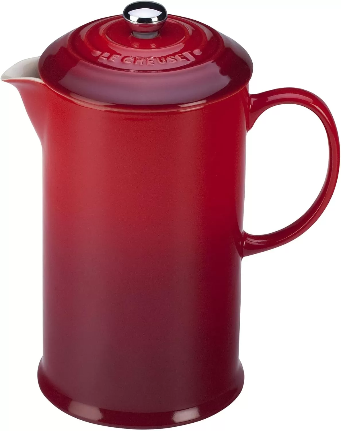 imageLe Creuset Stoneware French Press 34 oz FlameCerise