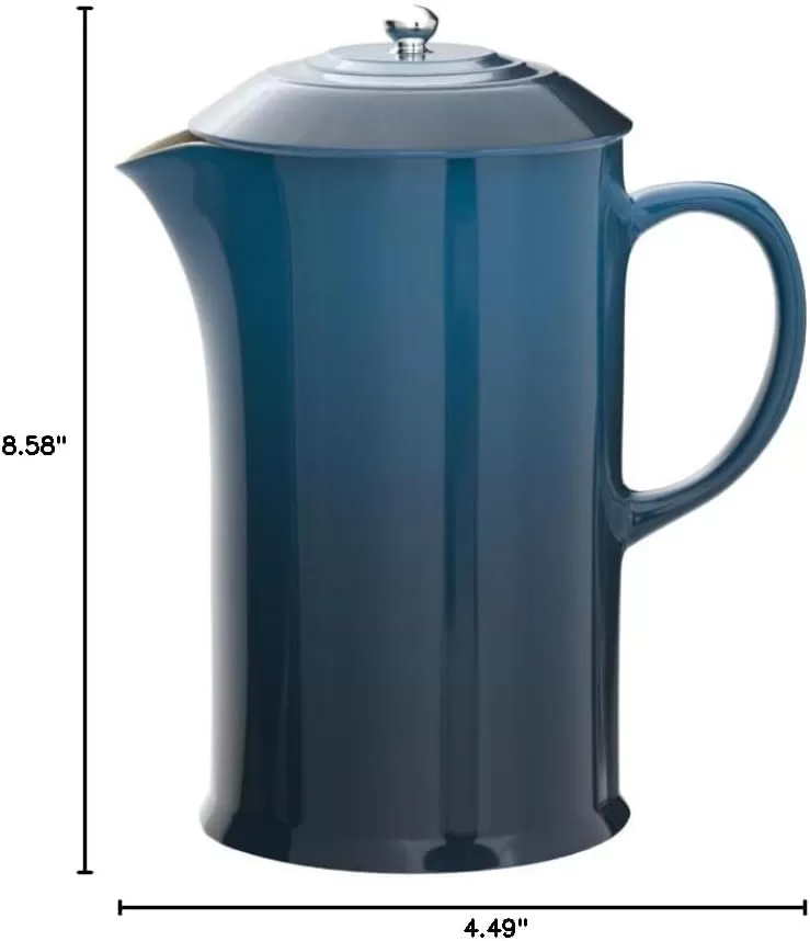 imageLe Creuset Stoneware French Press 34 oz FlameDeep Teal