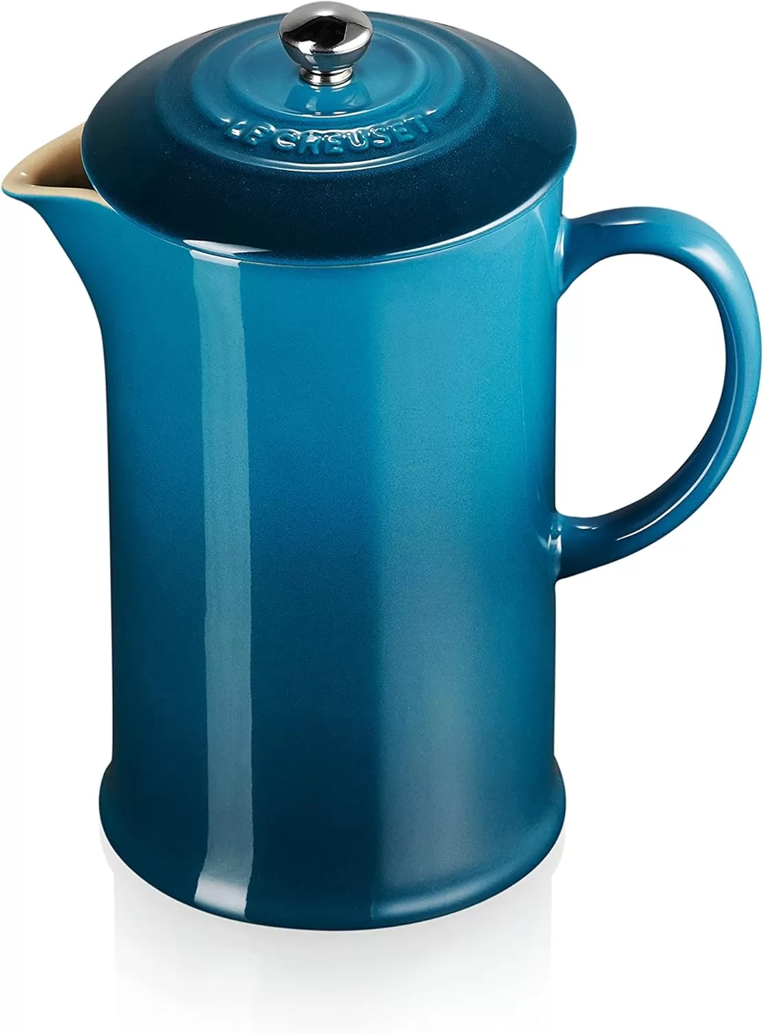 imageLe Creuset Stoneware French Press 34 oz FlameDeep Teal