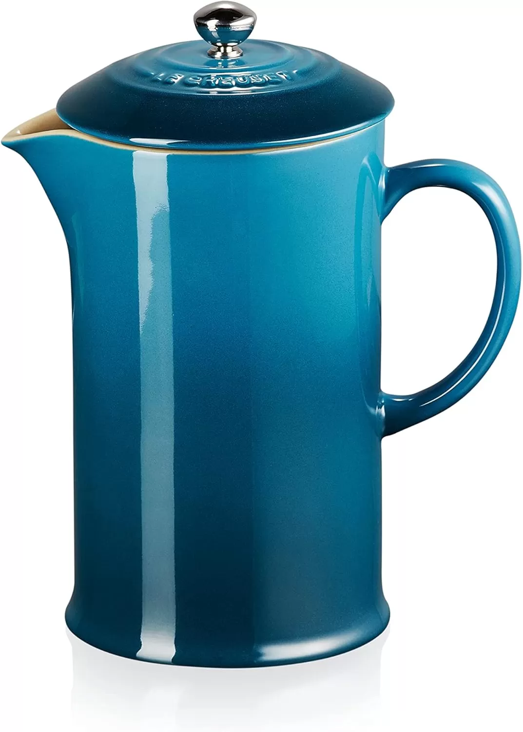 imageLe Creuset Stoneware French Press 34 oz FlameDeep Teal