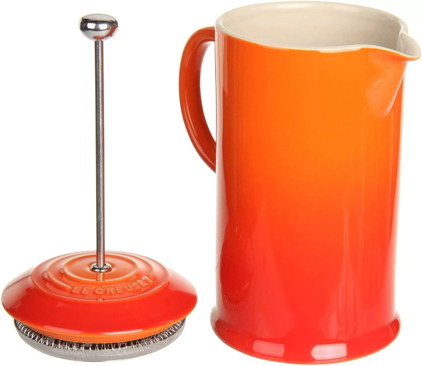 imageLe Creuset Stoneware French Press 34 oz FlameFlame