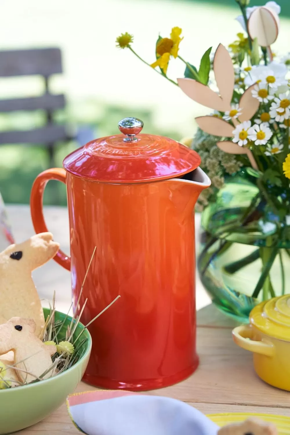 imageLe Creuset Stoneware French Press 34 oz FlameFlame