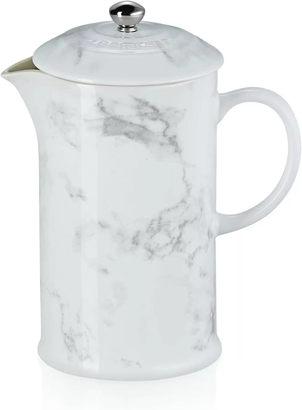 imageLe Creuset Stoneware French Press 34 oz FlameMarble