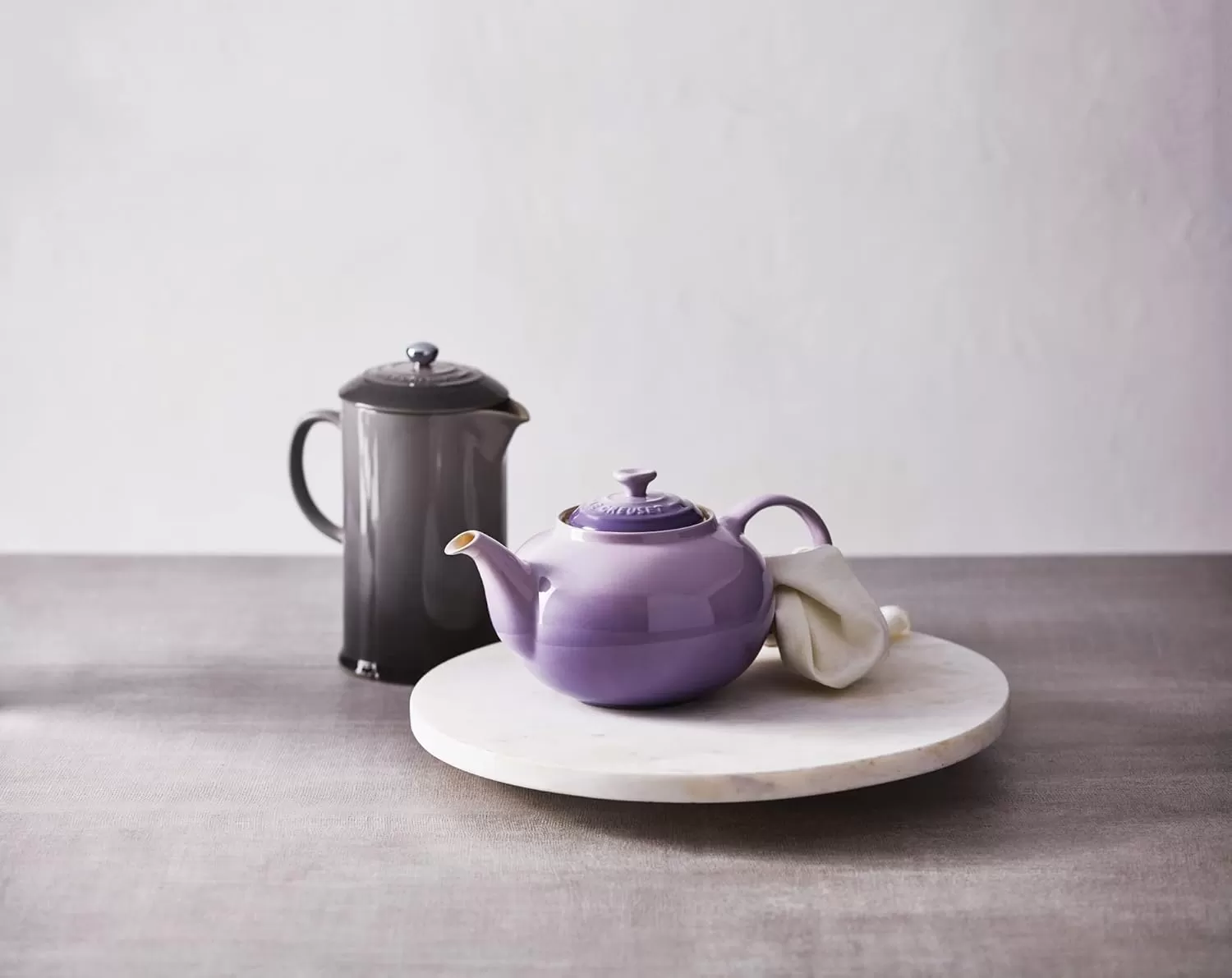 imageLe Creuset Stoneware French Press 34 oz FlameOyster