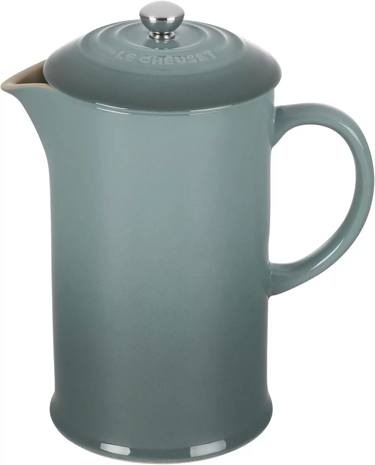 imageLe Creuset Stoneware French Press 34 oz FlameSea Salt