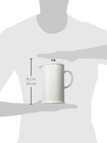 imageLe Creuset Stoneware French Press 34 oz FlameWhite