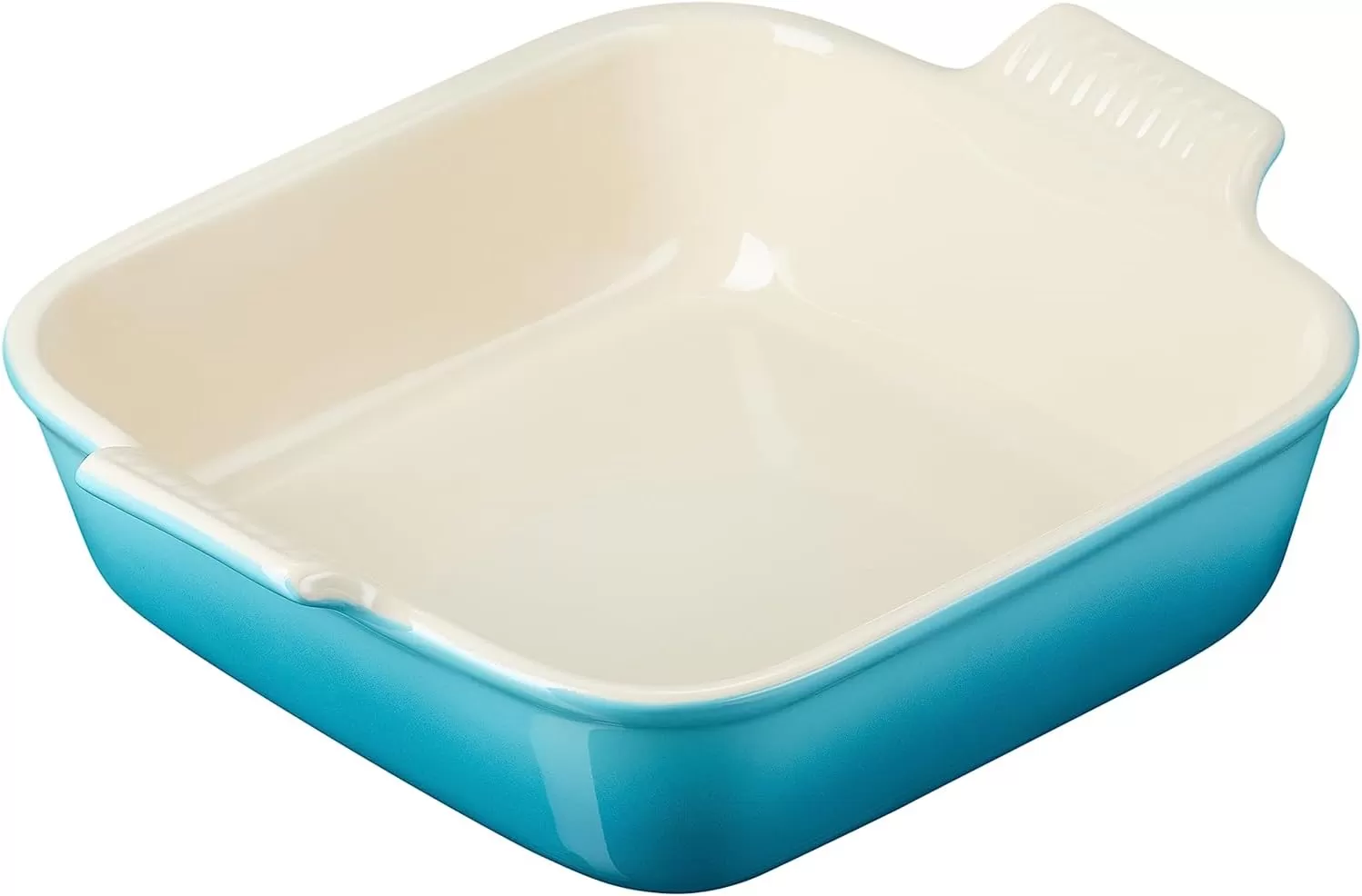 imageLe Creuset Stoneware Heritage Square Dish 3 qt 9quot CeriseCaribbean