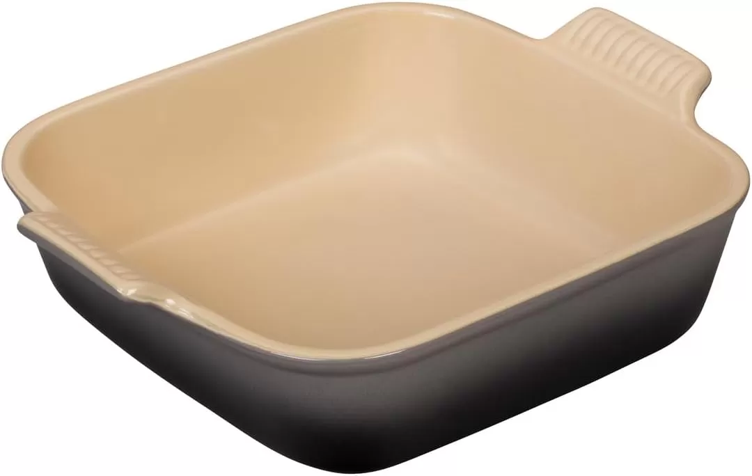 imageLe Creuset Stoneware Heritage Square Dish 3 qt 9quot CeriseOyster