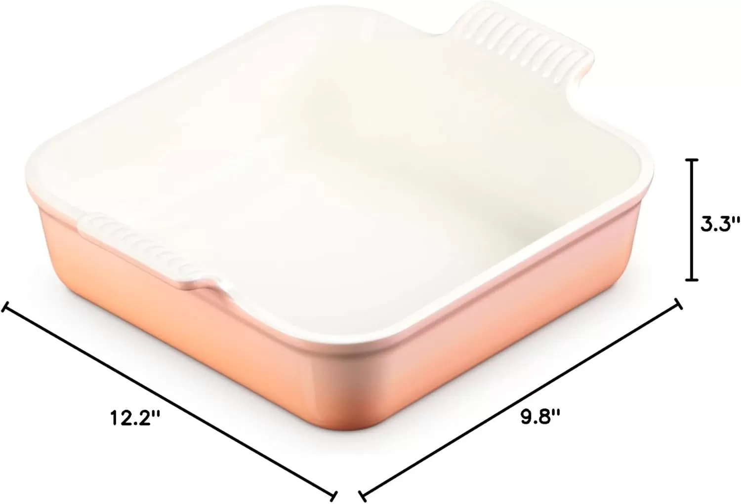 imageLe Creuset Stoneware Heritage Square Dish 3 qt 9quot CerisePeche