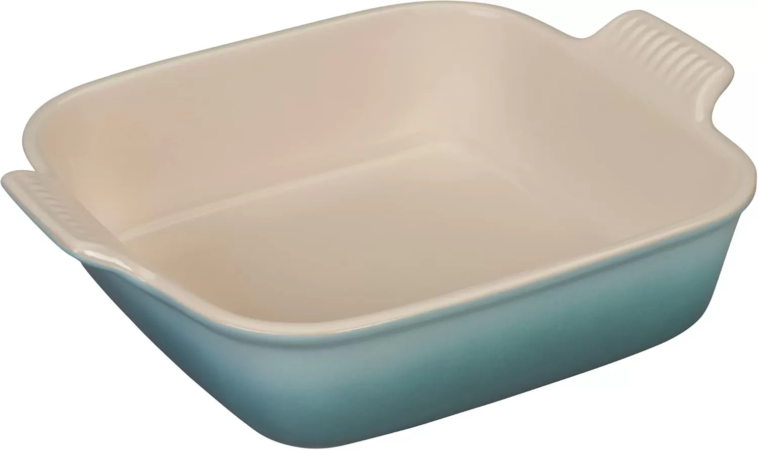 imageLe Creuset Stoneware Heritage Square Dish 3 qt 9quot CeriseSea Salt