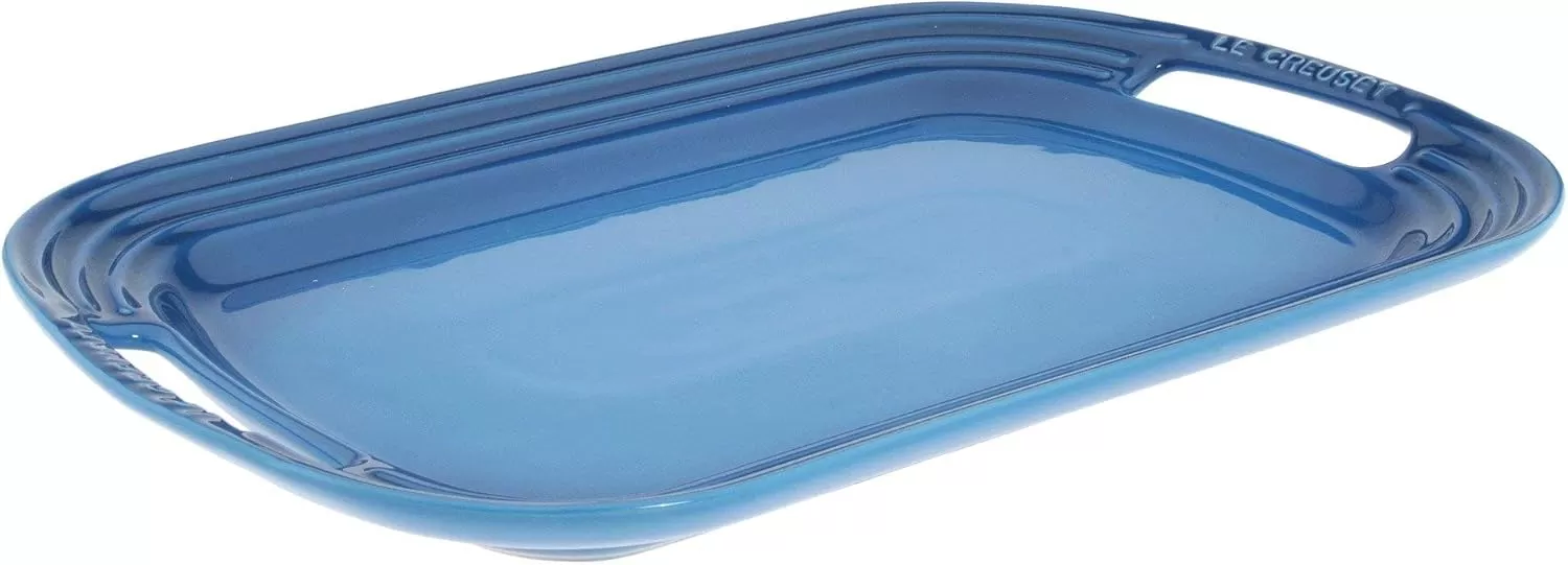 imageLe Creuset Stoneware Oval Serving Platter 1625quot WhiteMarseille