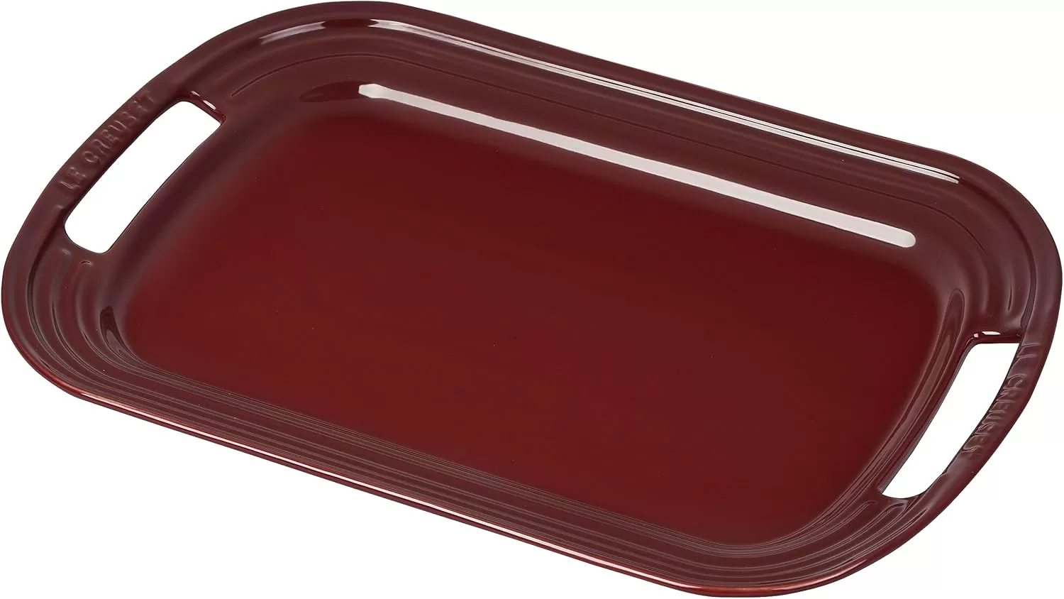 imageLe Creuset Stoneware Oval Serving Platter 1625quot WhiteRhone