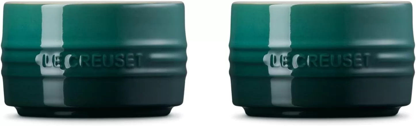 imageLe Creuset Stoneware Round Ramekin Straight Wall Set of 2 675oz Each ShallotArtichaut
