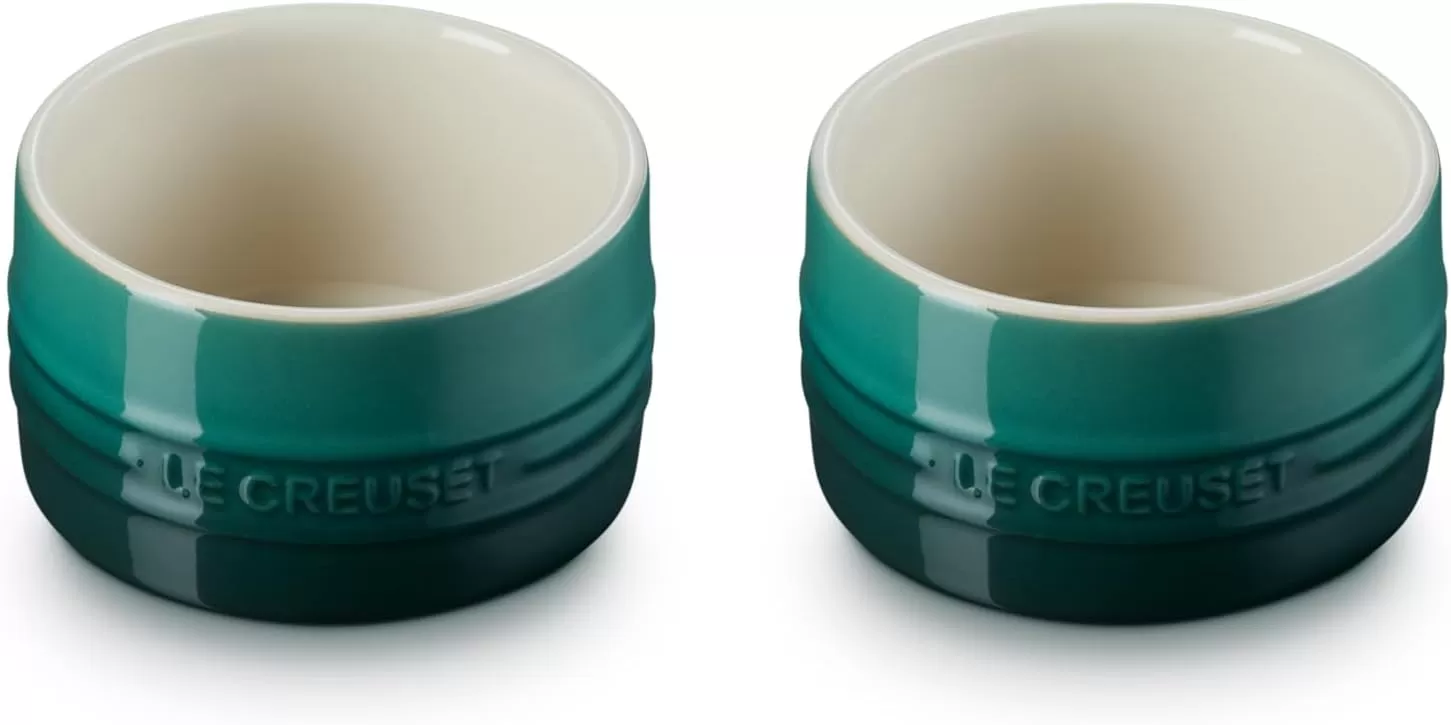 imageLe Creuset Stoneware Round Ramekin Straight Wall Set of 2 675oz Each ShallotArtichaut