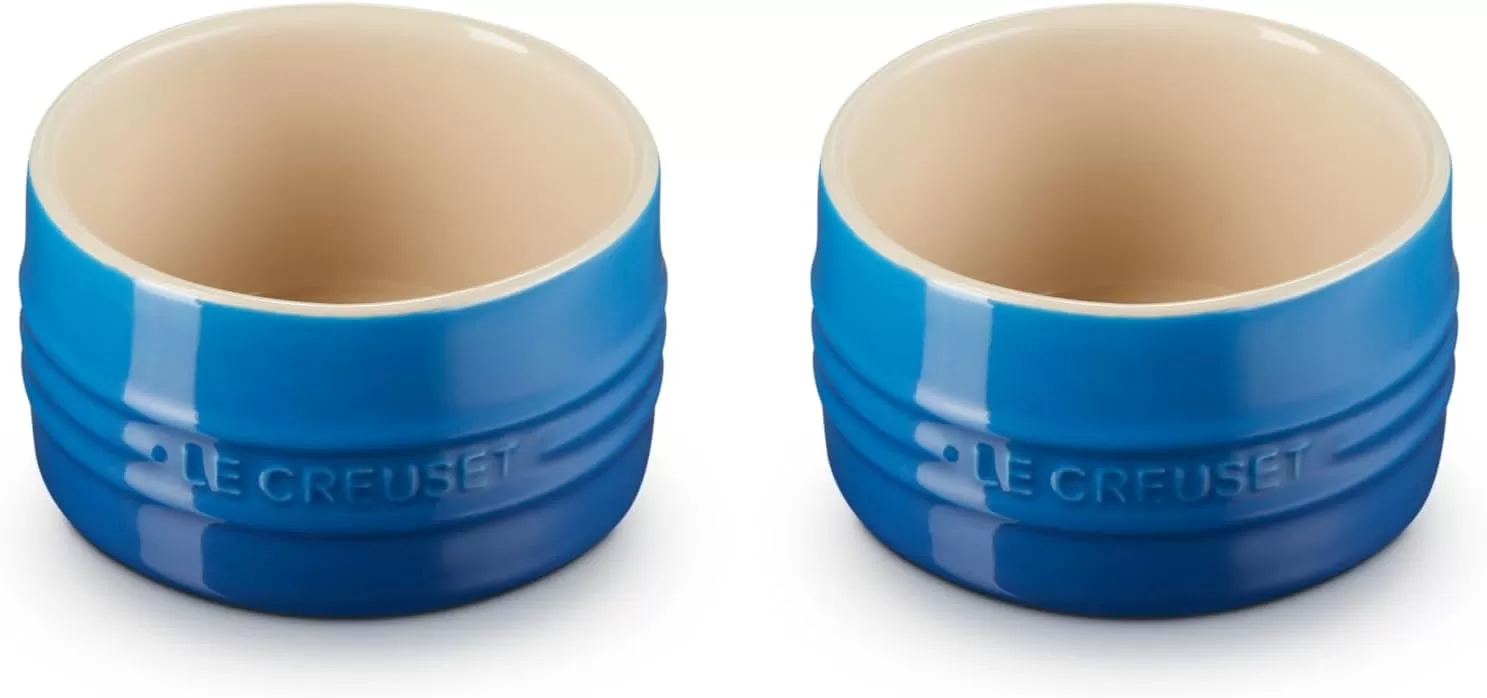 imageLe Creuset Stoneware Round Ramekin Straight Wall Set of 2 675oz Each ShallotMarseille