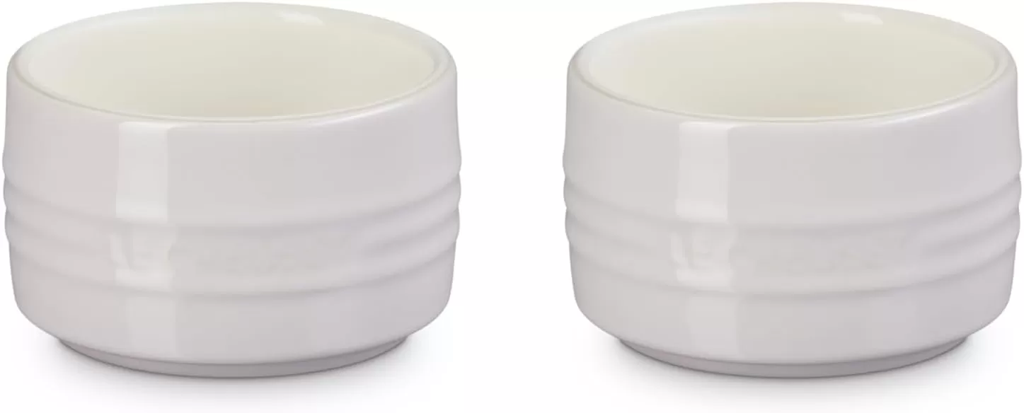 imageLe Creuset Stoneware Round Ramekin Straight Wall Set of 2 675oz Each ShallotShallot