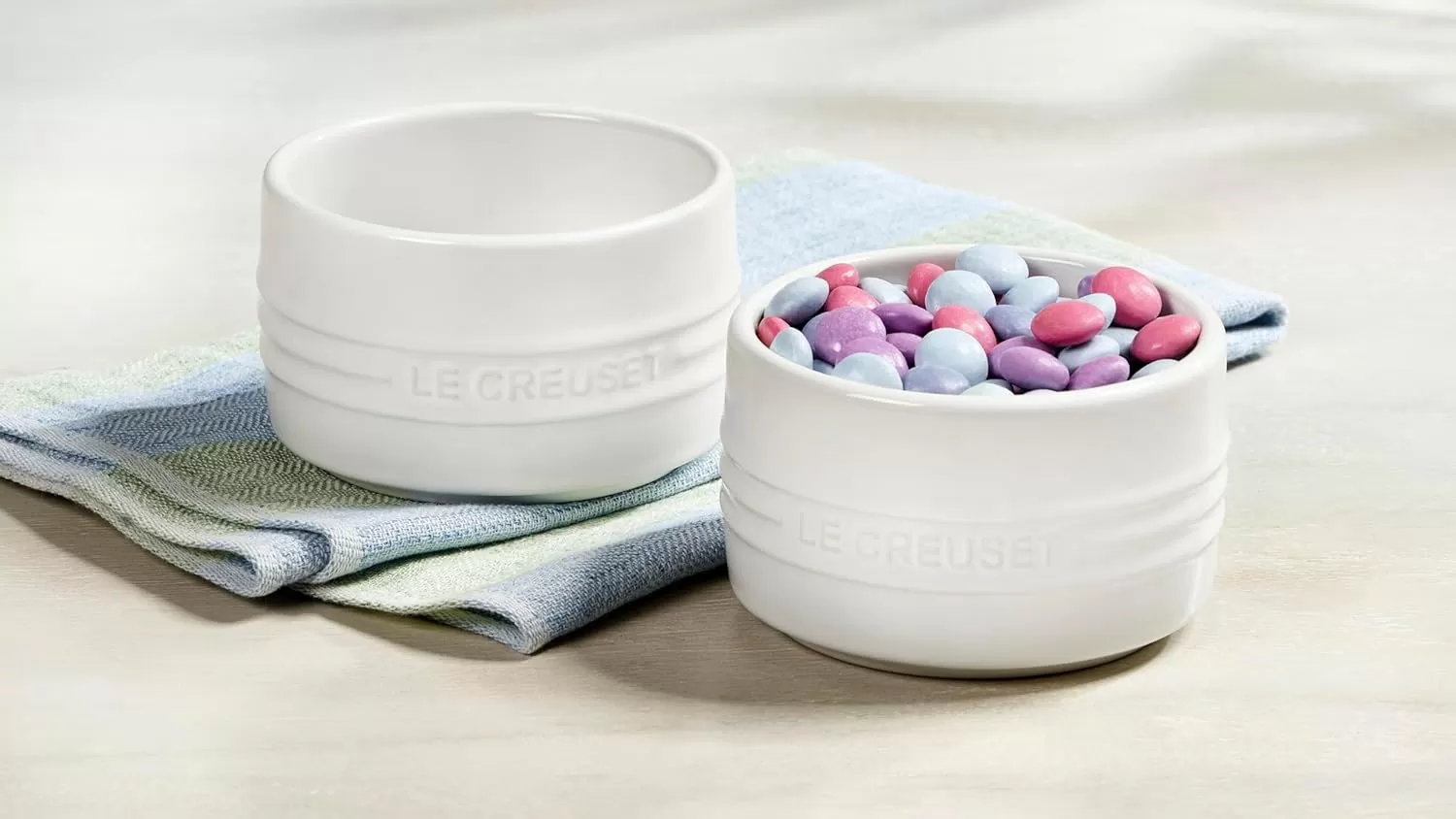 imageLe Creuset Stoneware Round Ramekin Straight Wall Set of 2 675oz Each ShallotShallot