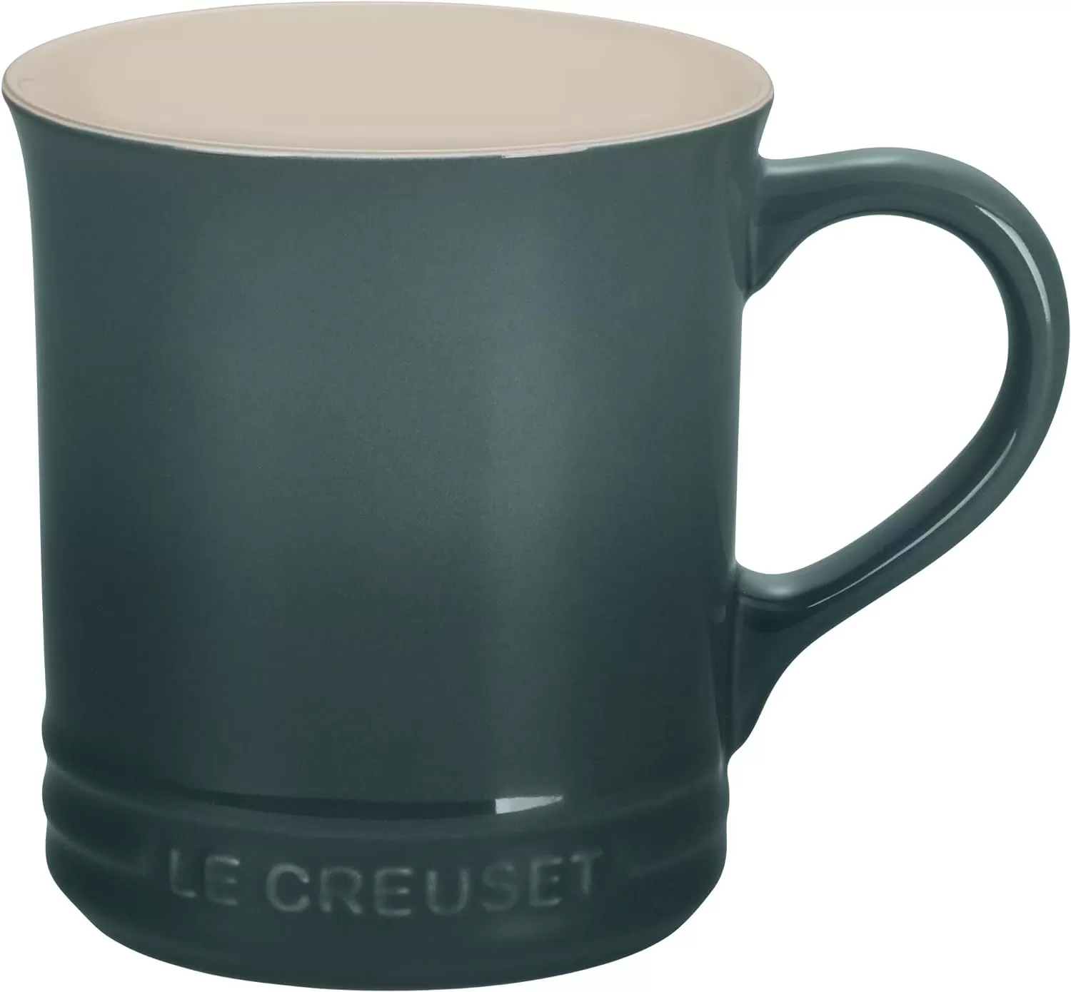 imageLe Creuset Stoneware Set of 4 Mugs 14 oz each OysterArtichaut