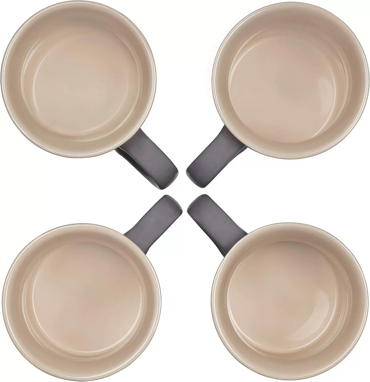 imageLe Creuset Stoneware Set of 4 Mugs 14 oz each OysterOyster