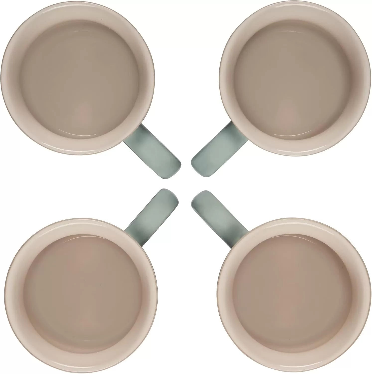 imageLe Creuset Stoneware Set of 4 Mugs 14 oz each OysterSea Salt