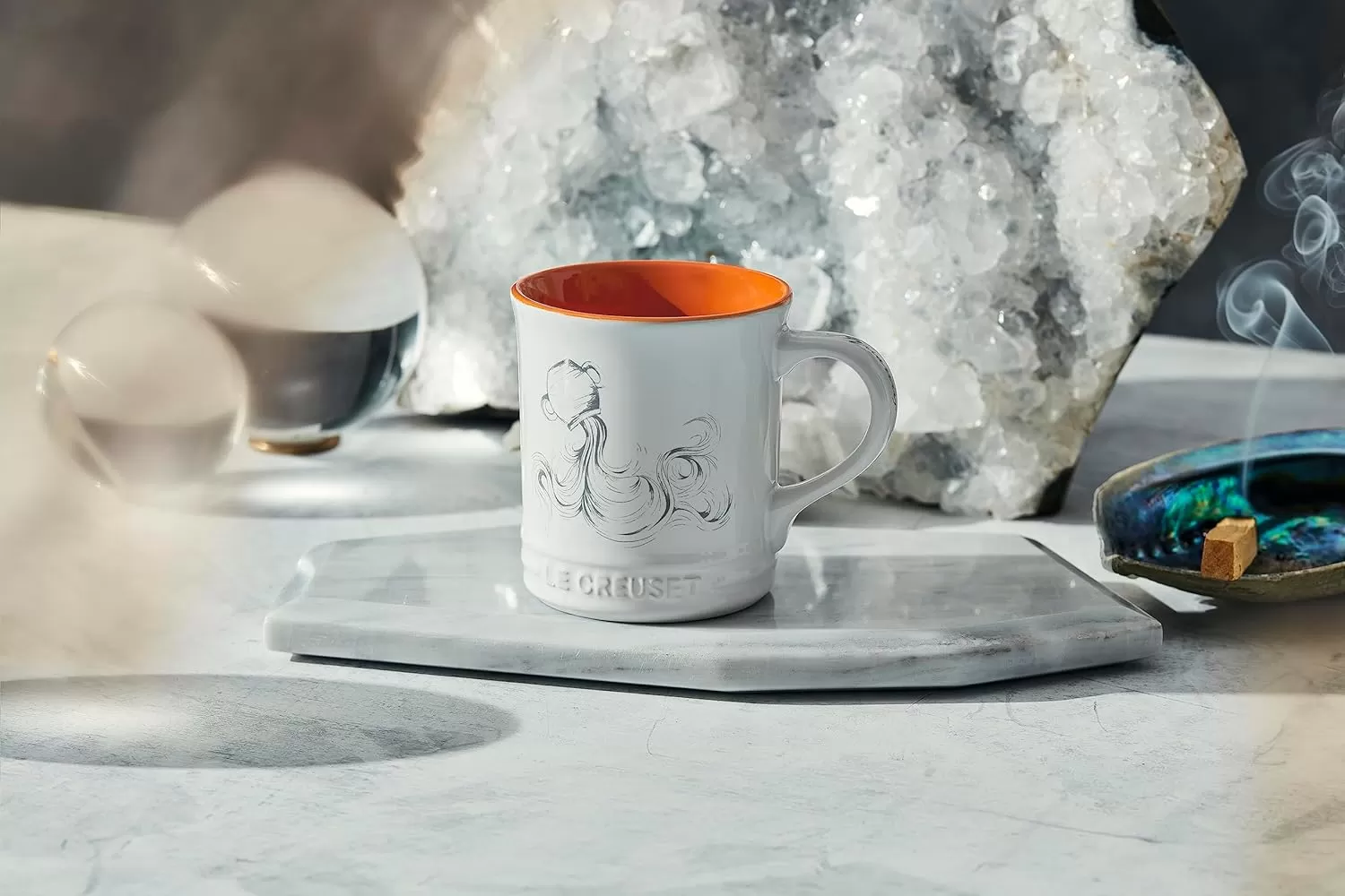 imageLe Creuset Stoneware Zodiac Coffee Mug 14 oz CancerAquarius