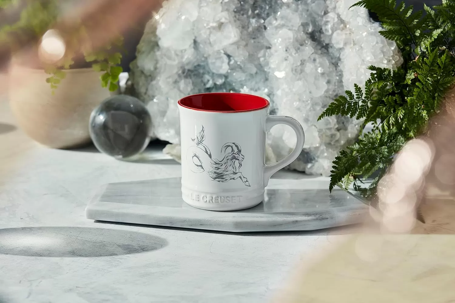 imageLe Creuset Stoneware Zodiac Coffee Mug 14 oz CancerCapricorn