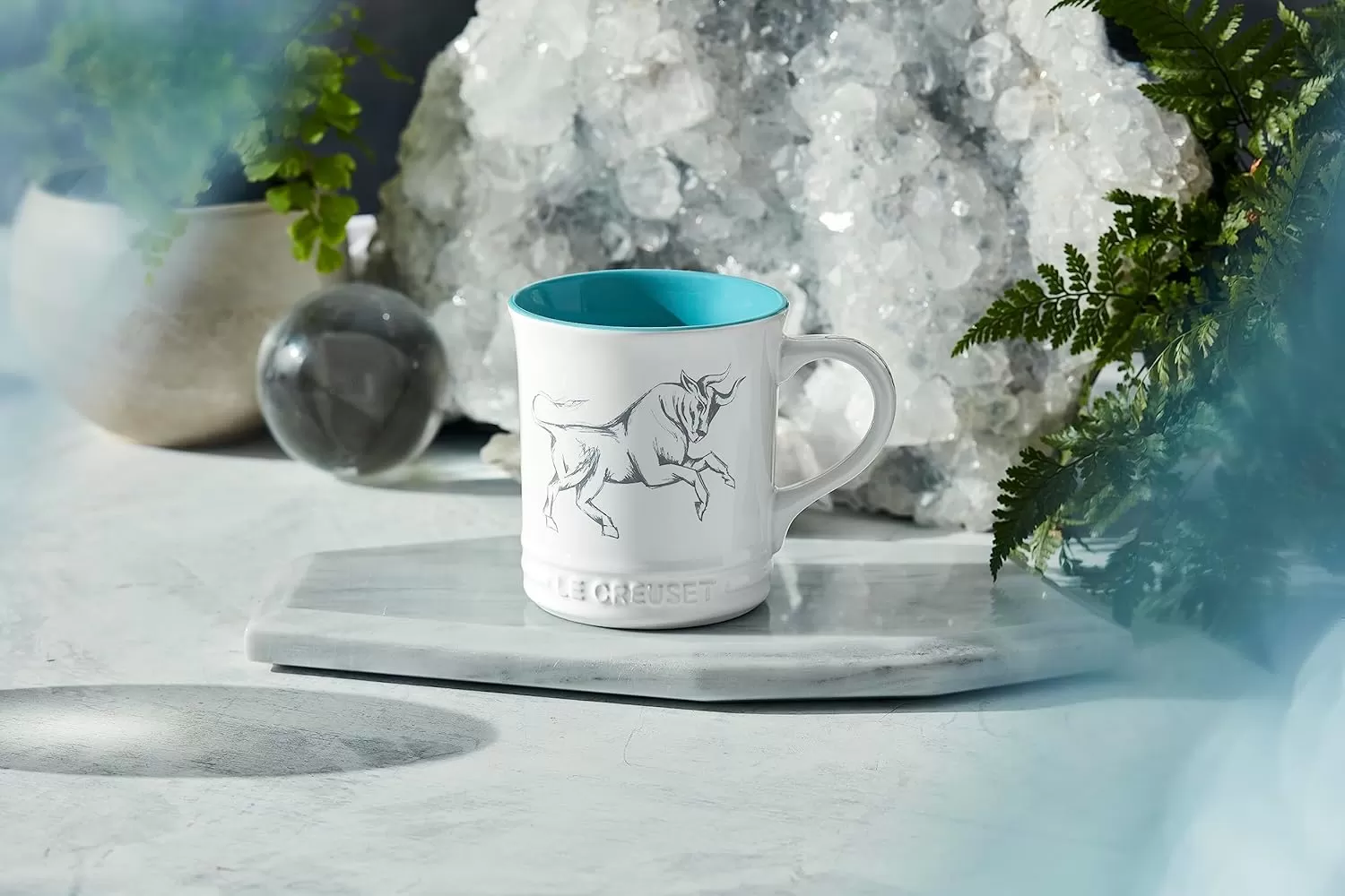 imageLe Creuset Stoneware Zodiac Coffee Mug 14 oz CancerTaurus