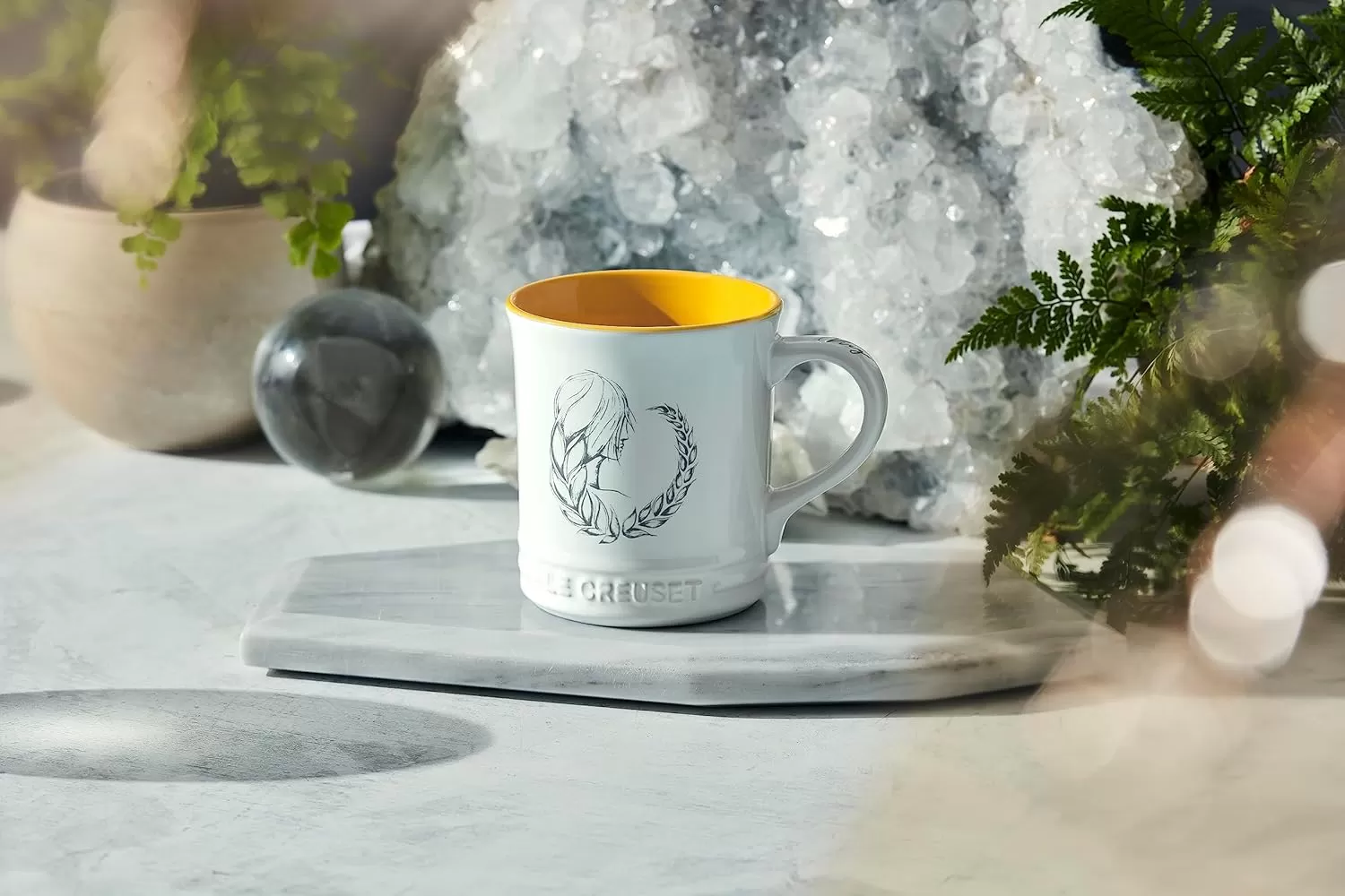 imageLe Creuset Stoneware Zodiac Coffee Mug 14 oz CancerVirgo
