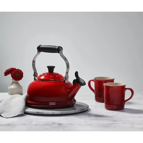 imageLe Creuset Enamel On Steel Whistling Tea Kettle 17 qt FlameCerise