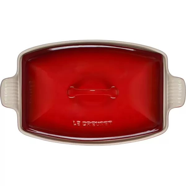 imageLe Creuset Heritage Stoneware Deep Baker with Lid 45 qt CeriseCerise