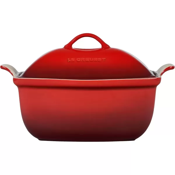 imageLe Creuset Heritage Stoneware Deep Baker with Lid 45 qt CeriseCerise