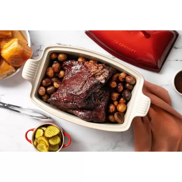 imageLe Creuset Heritage Stoneware Deep Baker with Lid 45 qt CeriseMarseille