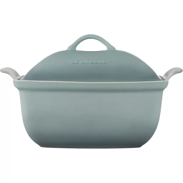 imageLe Creuset Heritage Stoneware Deep Baker with Lid 45 qt CeriseSea Salt
