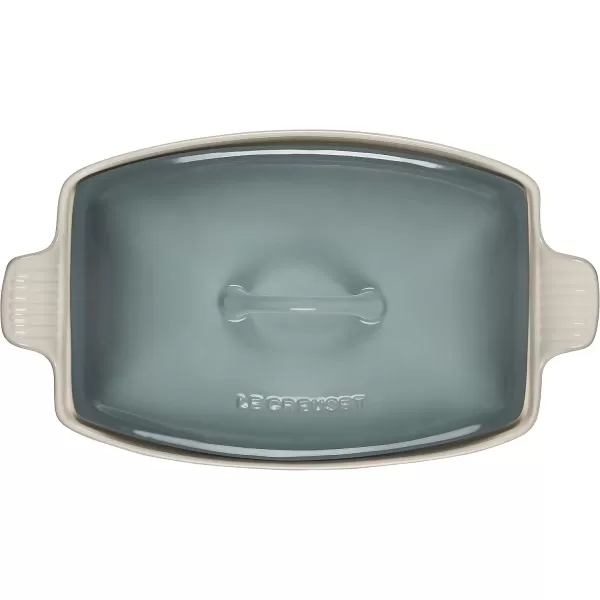 imageLe Creuset Heritage Stoneware Deep Baker with Lid 45 qt CeriseSea Salt