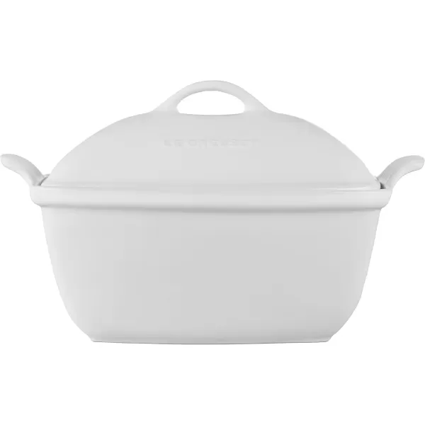 imageLe Creuset Heritage Stoneware Deep Baker with Lid 45 qt CeriseWhite